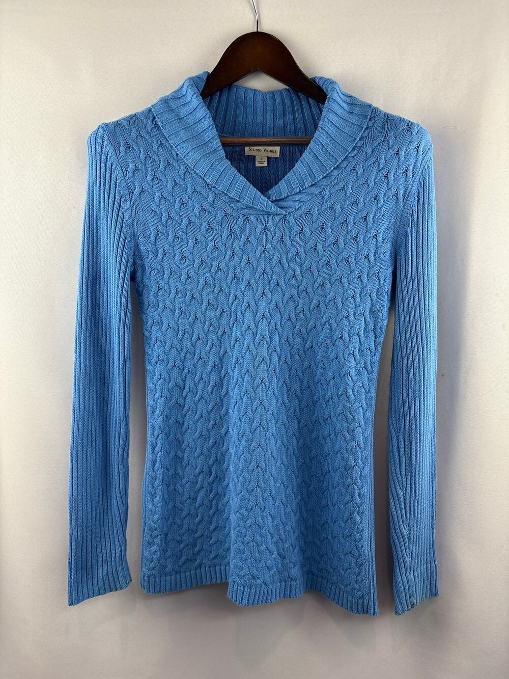 Women’s Studio Works Small Cornflower Blue Knit Sweater